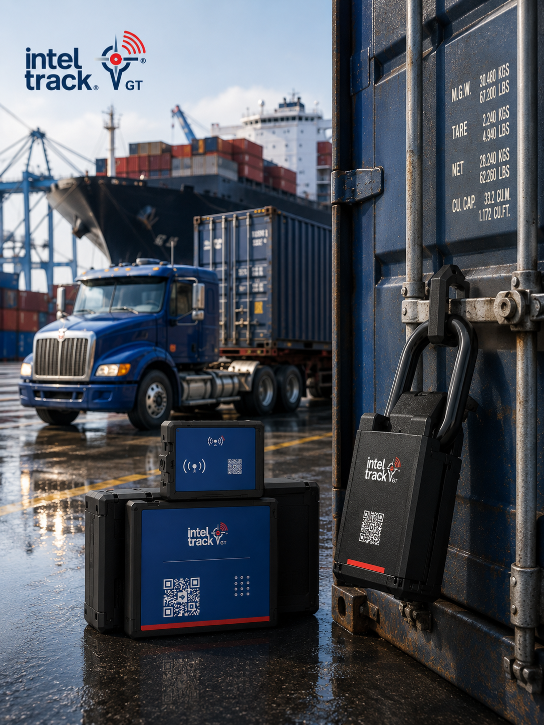 HunterLock para contenedores en puerto de embarque